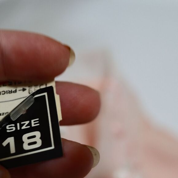 Ann Chabrol Light Pink Lace Collar Vintage Button Up Pearl Detail Shirt NOS 18 - Picture 12 of 16